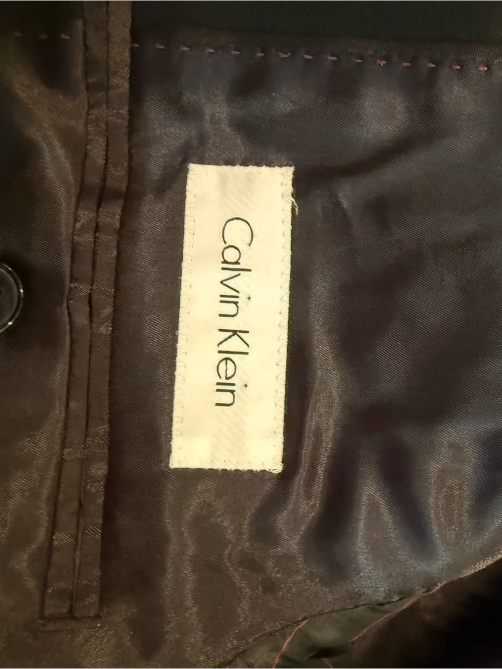 Calvin Klein Men’s Black Wool Suit